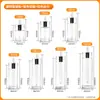 Frasco conta-gotas de vidro âmbar transparente para óleos essenciais, 30ml/50ml, frasco dispensador de sérum cosmético, frasco conta-gotas de vidro