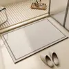 Alfombrilla de Baño de Tierra de Diatomeas Texturizada de Color Claro, Simple y de Gama Alta, Alfombrilla Antideslizante y Absorbente de Agua para Entrada del Hogar, En Stock