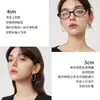 Pendientes de Aro Lisos de Plata de Ley S925 para Mujer, Gama Alta, Sencillos y Elegantes, Hacen que el Rostro Parezca Más Pequeño, Adecuados para Rostros Redondos, Accesorios Estilo Vacaciones