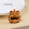 Sándalo Tallado Dibujo Animado Gato Divertido Forma de Gato Accesorio Collar Accesorio DIY Madera Fragante Juguete Colgante