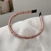 Diadema de Satén Plisado de Alta Calidad para Mujer con Corona Alta, Diadema de Borde Ancho Forrada en Tela, Accesorio para el Cabello