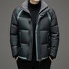 Moda casual de invierno para hombres de mediana edad, cuello alto, engrosado, cálido, para frío extremo, chaqueta de plumas, abrigo de invierno frío, atuendo de padre