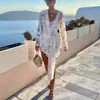 Estación Independiente de Exportación Transfronteriza Ins Europea y Americana 2025 Nuevo Vestido de Playa para Vacaciones de Verano Blusa para Mujer Camisa de Encaje