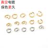 Accesorios de anillo abierto de acero inoxidable directo de fábrica, accesorios para pulsera y collar con baño de vacío de acero de titanio de oro de 18 quilates
