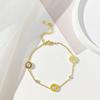 Nova Promoção Quente Pulseira de Aço Titânio Europeia e Americana Estilo Ins Feminino Personalizada Fashionável Pulseira Resistente à Cor Pulseira Banhada a Ouro Anti-desbotamento