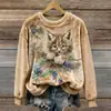 Nueva sudadera de franela con cuello redondo para mujer, impresión digital 3D de Amazon, sitio web independiente transfronterizo, personalizable para otoño e invierno
