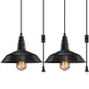 Estilo industrial retro americano Loft restaurante lámpara de hierro tapa de olla retro cafetería oficina 110V candelabro