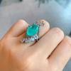 Hua Youmei Joyería Lista de Agitación en Vivo Transfronterizo Europa y América Anillo de Esmeralda Paraíba Banquete de Colores Venta al por Mayor