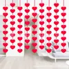 Guirnalda Banderín Corazón de Fieltro Día de San Valentín Corazón de Amor Bandera Cortina de Puerta Fiesta de Bodas Decoración en Forma de Corazón Cinta de Corazón de Amor