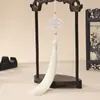 Aretes con Borla de Abanico Degradado Antiguo Colgantes Joyería Hanfu Borla Hecho a Mano Decoración Antigua Abanico de Flores Xiangyun Estilo Nacional Borla