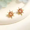 Brincos de Deusa do Sol com Diamantes Inteiros para Mulheres 2025 Novos Brincos de Nicho de Luxo Leve Moda