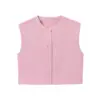 Serie 25 Top sin mangas transfronterizo 1 Estilo europeo y americano Chaleco de traje 78 Cuello redondo Corte ajustado Comercio exterior 32ZA