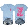 Camiseta Feminina Caveira Divertida com Decote Redondo Caveira Solta eBay de Manga Curta