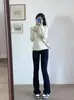 Pantalones de Yoga Deportivos Nuevos 2025 Ajuste Delgado Sueltos Acampanados Pantalones Largos Estilo Lulu Pantalones de Fitness de Cintura Alta
