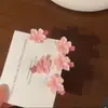 Pinza para el pelo de Flor de Cerezo Rosa para Mujer, Pinza Pequeña para Trenza de Cola de Caballo Lateral, Pinza de Pico de Pato Linda para Flequillo, Accesorio para el Cabello