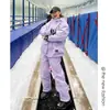 Conjunto de Macacão de Esqui Grande com Zíper e Velcro Repelente à Água para Homens e Mulheres com Tiras Refletivas, Jaqueta de Neve e Calça de Neve Conjunto de Duas Peças Tzm69