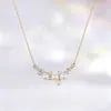Colar de Pérolas Naturais de Água Doce para Mulheres, Pingente de Design Simples, Luxo Leve, Sensação de Alto Padrão, Corrente de Pescoço, Corrente para Clavícula, Atacado de Joias