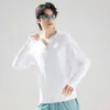 Estilo Nuevo de Verano Seda de Hielo Cálida Ultra Delgada Sin Costuras Ropa con Protección Solar Chaqueta de Ciclismo Chaqueta de Pareja Desmontable Personalización Grupal Lo