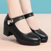 Zapatos de madre de punta redonda para estar de pie mucho tiempo sin fatigar los pies zapatos de pasarela para mujer explosiones velcro suela blanda superficie suave zapatos casuales perezosos