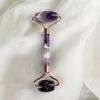 Procesamiento y Personalización de Rodillo Masajeador Facial y para Ojos de Jade Rosa Cristal, Palo para Masaje, Tabla para Raspar, Dispositivo de Belleza, Venta Caliente Transfronteriza