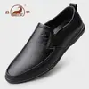 Zapatos casuales de cuero para hombre de alta gama, piel de borrego auténtica; Zapatos de conducción para hombre de suela blanda, piel auténtica; Zapatos de papá para mediana edad
