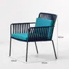 Mesa y Silla de Exterior para Patio Impermeable Protector Solar Rocío Balcón Pequeño Silla de Mimbre de Ocio Conjunto de Tres Piezas Combinación de Mesa y Silla de Mimbre para Exteriores