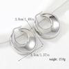Aretes de Puma Transfronterizos Europeos y Americanos Huecos con Bulto Exagerado Aretes de Viento Hebilla para la Oreja Moda Cool Picante Retro Aretes Combinables