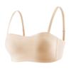 Top de tubo sin tirantes, Ropa interior hermosa para la espalda, Pecho envuelto antideslizante para mujer, Sujetador sin aros, Fondo push-up, Chaleco anti-exposición, Sin costuras