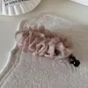 Presilha Banana Plissada Cor Sólida em Formato de Nuvem para Adicionar Volume, Presilha de Cabelo de Rabo de Cavalo de Alta Qualidade e Exquisite, Acessório de Cabelo Presilha Torcida