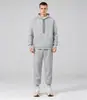 Conjunto de sudadera con capucha estilo americano, pantalones transfronterizos, pantalones deportivos jogger para hombre, sudadera de pullover con forro polar y engrosada, conjunto deportivo de dos piezas