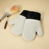 Guantes de cocina anti-escaldaduras resistentes a altas temperaturas para horno microondas, guantes de horno de algodón grueso, antideslizantes, impermeables, guantes de aislamiento térmico de silicona