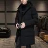 2023 Nova Roupa Acolchoada de Algodão de Comprimento Médio Espessa para Homens Inverno Estilo Coreano Moda Jaqueta Acolchoada de Algodão Manter Aquecido Casaco Acolchoado de Algodão para Homens Casaco da Moda para Homens