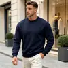 Nueva sudadera con cuello redondo, color liso, estilo americano, para otoño e invierno, peso pesado, simple, hip-hop, casual, para ir al trabajo, relajada, versátil