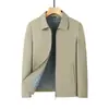 Ropa exterior para hombre, nuevo estilo para papás, top business casual para hombres de mediana edad y mayores, chaqueta cortavientos con solapa otoño 2026