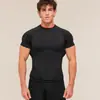 CAMISETA DEPORTIVA ONYXV1 para Hombre Fitness Elástica Cuello Redondo Manga Corta Ajustada Top Transfronterizo Ropa de Entrenamiento