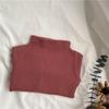 Camiseta Básica de Cachemir Grueso con Cuello Mock-High para Niños GL-kids Otoño e Invierno Coreano, Camiseta de Manga Larga Todo Fósforo para Hombres y Mujeres