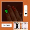 Fábrica Zhengxiang Personalizado OEM Película para Esmalte de Uñas Pegatinas para Uñas Arte de Uñas Halloween Luminoso Europeo y Americano Calabaza Oscura Calavera Pegatinas para Uñas ODM