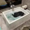 Lavabo Desechable de Viaje Hotel y Casa de Huéspedes Membrana Anti-Suciedad Lavamanos Portátil Herramienta de Lavandería Antibacteriano
