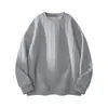Sudadera de Marca de Moda Talla Grande para Niños, Camiseta Larga Holgada de Moda, Cuello Redondo, Top Jacquard Casual de Color Sólido