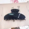 Presilha de Cabelo Grande em Acetato Estilo Coreano, Presilha de Garra Pequena com Bolinhas Retrô, Adequada para Cabelos Grossos, Presilha Tubarão, Novo Acessório de Cabelo de Alta Qualidade e Requintado