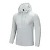 2026 Tecido de Nylon Tecido à Máquina Seda de Gelo Roupa com Proteção Solar Nova Jaqueta Masculina de Verão Respirável Fina para Uso ao Ar Livre