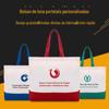 Bolsa de Lona Dobrável Bolsa Tote Grande Capacidade Promocional Publicidade Compras Bolsa de Algodão com Padrão de Logo Impressão Criativa Disponível