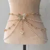 Cadena de Cintura de Mariposa de Metal Vintage Diseño Nicho Collar de Flores Avanzado Cadena Corporal Multifuncional Accesorios Explosivos