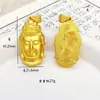 Transmisión en Vivo Mismo Estilo Vietnamita Antiguo Arena Dorada Guanyin Tathagata Buda Colgante Cadena Larga para Suéter de Hombre Cabeza de Buda Grande Cabeza de Buda