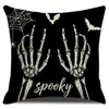 Funda de almohada de Halloween más vendida transfronteriza con estampado de calabaza y fantasma, cojín para sofá, cojín para cabecera, cojín decorativo navideño
