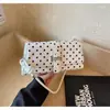 Moda Estilo Coreano Artístico Fresco Bolinhas Tendência Grande Capacidade Cinto de Couro Tendência Bolsa Transversal de Ombro de Mão