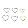 Pendientes de moda estilo europeo y americano, pendientes de acero inoxidable, pendientes de acero de titanio, pendientes de estrella de cinco puntas en forma de corazón de oro de 18 quilates, joyería