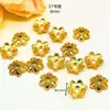 Pacote de ouro 18k floco de neve metal flor chapéu pétalas joias DIY pulseira contas suporte de contas espaçador areia dourada acessórios