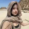 Esencial para la fotografía de viajes: bufanda y chal elegantes para mujer, nuevo modelo de verano 2026, protector solar, ligero, bufanda de gasa transpirable