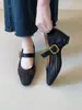 Primeiro Encontro com os Novos Sapatos Mary Jane Quadrados Trançados Vazados da Estação com Elevação Oculta, Sapatos Simples de Tira Única Estilo Coreano para o Dia a Dia de Mulheres